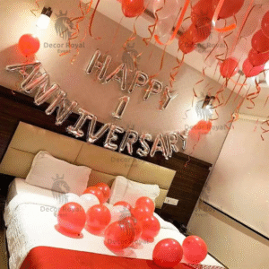 Anniversary Balloon Decoration in Kolkata – 1st Anniversary BalloonRoom Decor