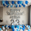 Birthday Balloon Decoration in Kolkata – 23rd Birthday Blue & Silver Decor