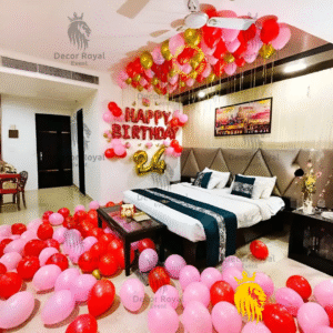 Birthday Balloon Decoration in Kolkata – 24th Birthday Room Decoration