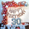 Birthday Balloon Decoration in Kolkata – 30th Birthday Rose Gold Decor