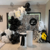 Birthday Balloon Decoration in Kolkata – 40th Birthday Black & White Decor
