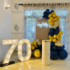 Birthday Balloon Decoration in Kolkata – 70th Birthday Navy & Gold Decor