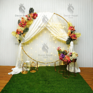 Anniversary Balloon Decoration in Kolkata – Better Together_ Floral Ring Decor