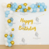 Birthday Balloon Decoration in Kolkata – Blue & Gold Birthday Decor