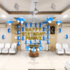 Birthday Balloon Decoration in Kolkata – Blue and White Birthday Setup