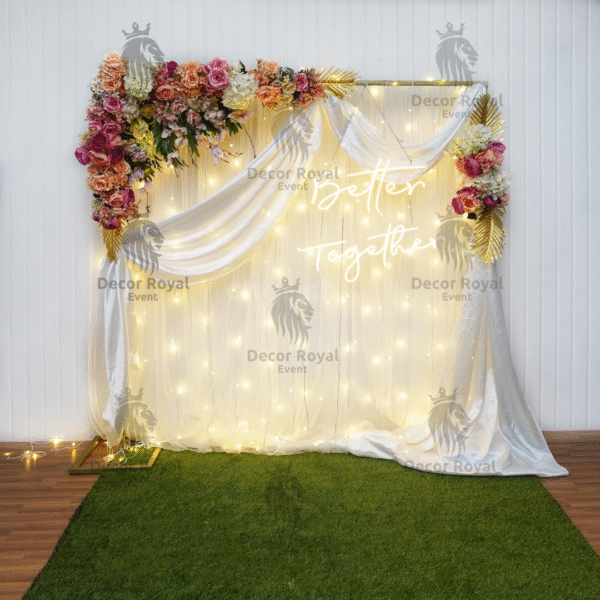 Anniversary Balloon Decoration in Kolkata – Floral Better Together Backdrop