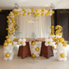 Birthday Balloon Decoration in Kolkata – Golden & White 12th Birthday Decor