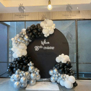 Birthday Balloon Decoration in Kolkata – Modern 17th Birthday Balloon Arch