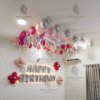 Birthday Balloon Decoration in Kolkata – Pink & Silver Birthday Decor (2)