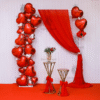 Anniversary Balloon Decoration in Kolkata – Romantic Red Heart Anniversary Decor
