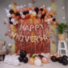 Anniversary Balloon Decoration in Kolkata – Rose Gold Anniversary Balloon Decor