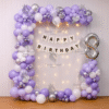 Silver & Purple Birthday Balloons – Birthday Balloon Decoration in Kolkata